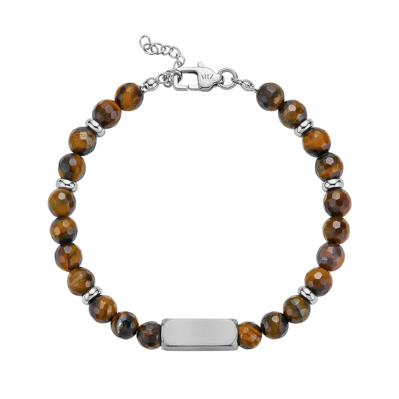 Armband aus Steinperlen mit Gravurmöglichkeit