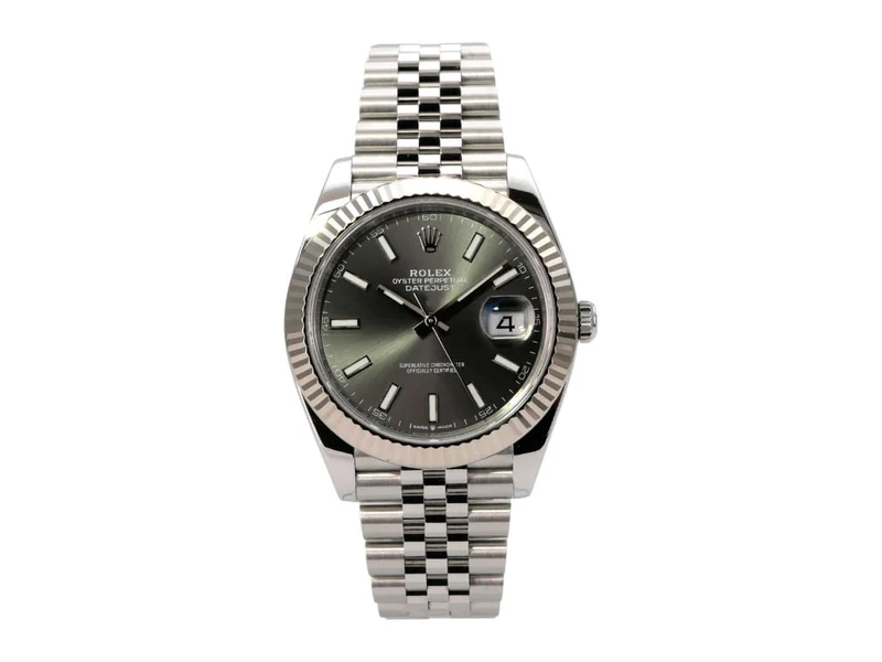 Rolex Datejust 41 Edelstahl Weißgold 126334 Rhodium Jubile-Band