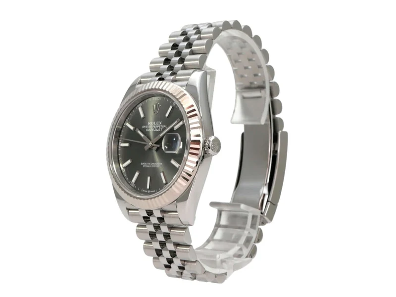Rolex Datejust 41 Edelstahl Weißgold 126334 Rhodium Jubile-Band
