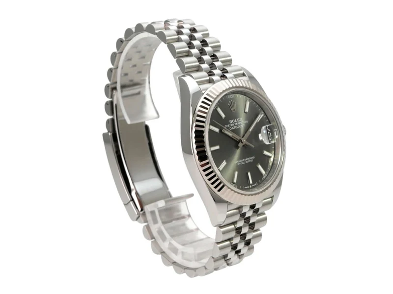 Rolex Datejust 41 Edelstahl Weißgold 126334 Rhodium Jubile-Band