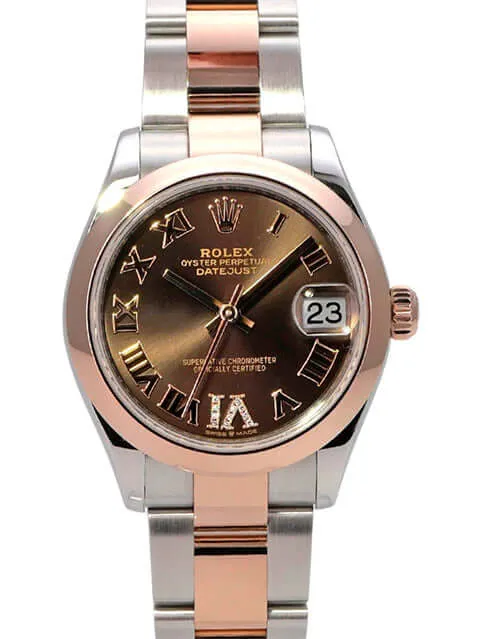Rolex Datejust 31 Oystersteel Everose-Gold 278241 Choco R Diamant