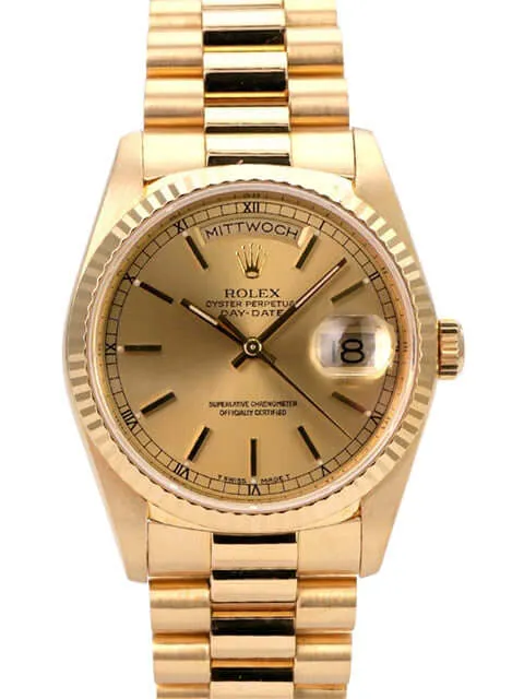 Rolex Day-Date 36 Gelbgold 18238 Champagner