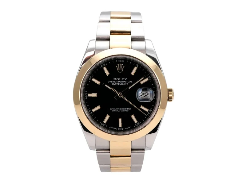 Rolex Datejust 41 Edelstahl Gelbgold 126303 Schwarz