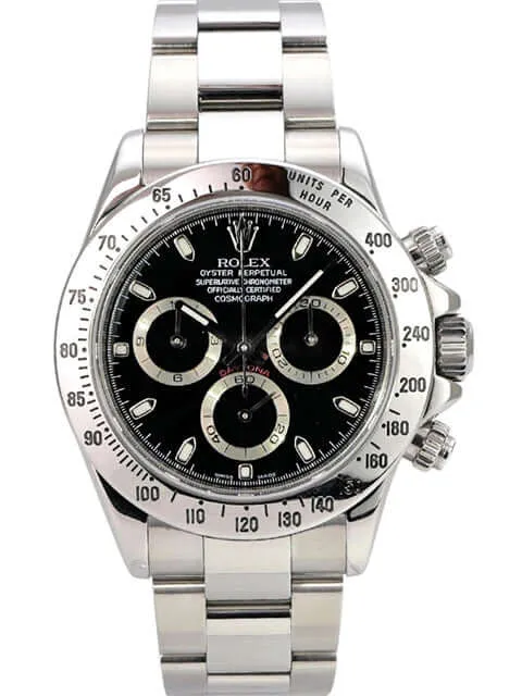 Rolex Daytona Edelstahl 116520 Schwarz