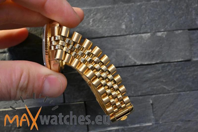 Rolex Oyster Perpetual Datejust 18k Yellow Gold 16018 Tiger Eye LC100 Tigerauge