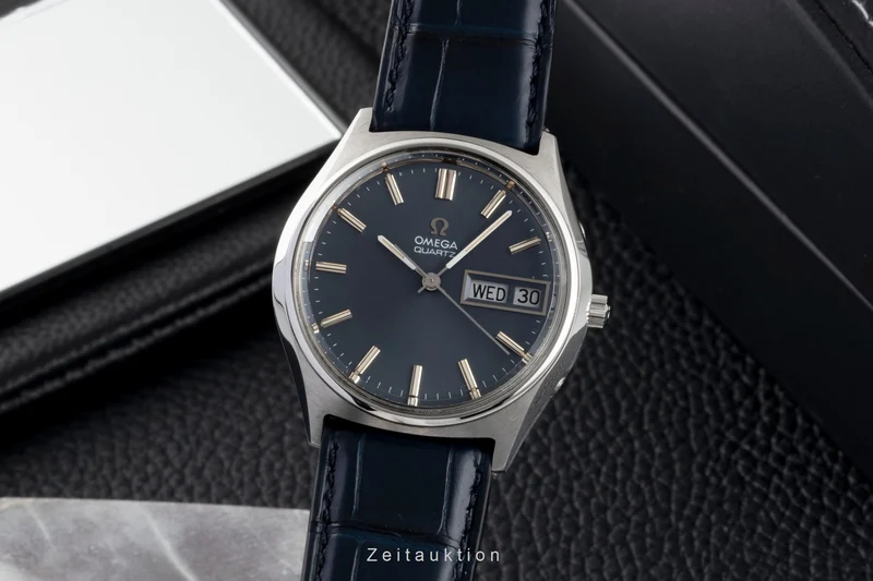 Omega steel quartz men's watch 196.0065 Vintage [2605216]