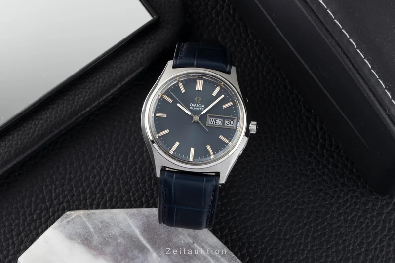 Omega steel quartz men's watch 196.0065 Vintage [2605216]