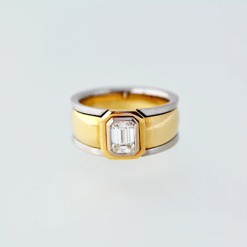 Diamantring bicolor