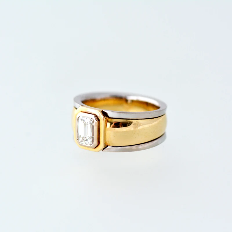 Diamantring bicolor