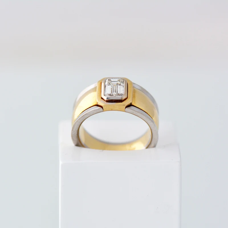 Diamantring bicolor