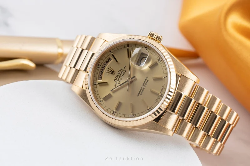 Rolex Day-Date 18 ct gold automatic men's watch 18038 [2605753]