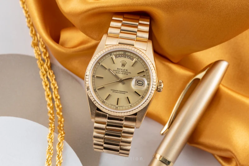 Rolex Day-Date 18 ct gold automatic men's watch 18038 [2605753]