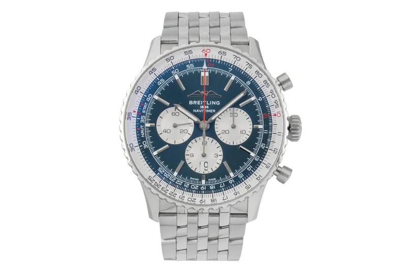 Breitling Navitimer chronograph steel automatic men's watch AB0137211C1A1 LP: 9850EUR [2605863]