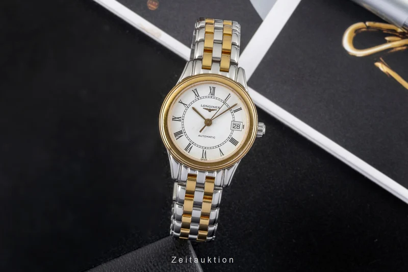 Longines Flagship gilt / steel automatic women's watch L4.274.3 [2604822]
