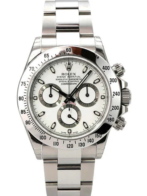 Rolex Daytona Edelstahl 116520 Weiß