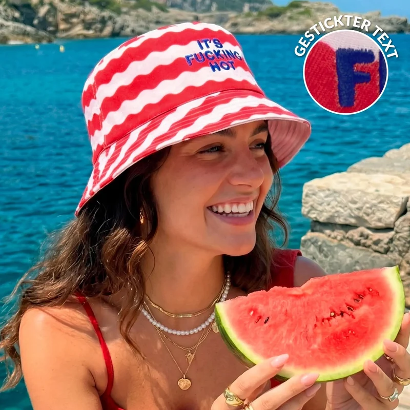 Bucket Hat "It's Fucking Hot" – Baumwolle | Fisura