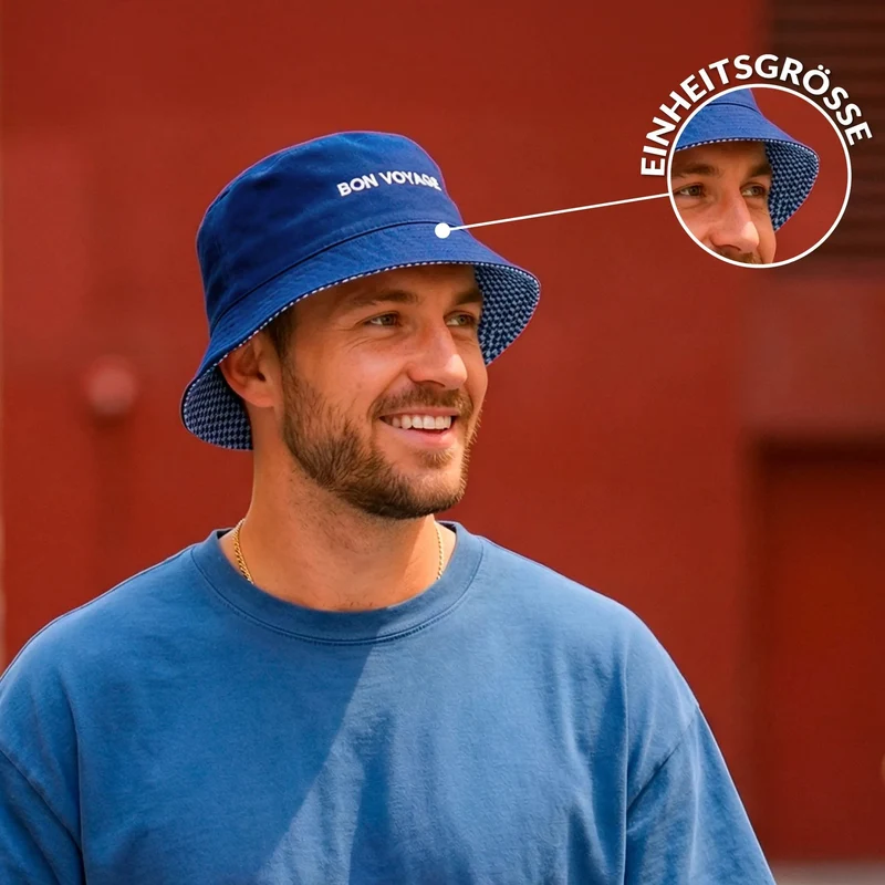 Bucket Hat "Bon Voyage" – Baumwolle | Fisura