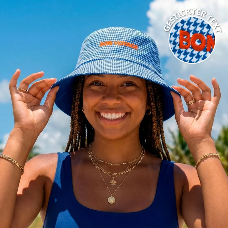 Bucket Hat "Bon Voyage" – Baumwolle | Fisura