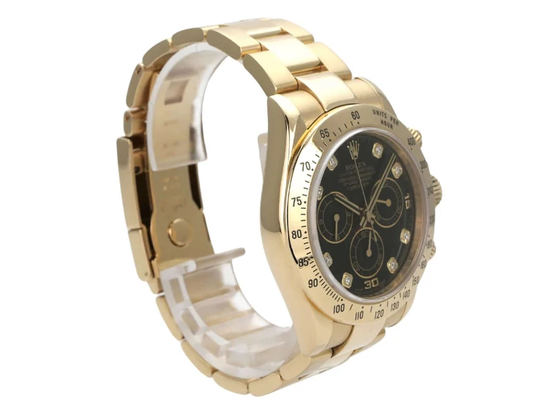 Rolex Cosmograph Daytona 116528 Gelbgold Schwarz Diamant