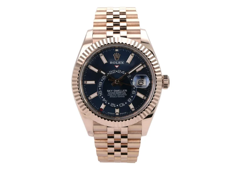 Rolex Sky-Dweller 336935 Everose-Gold Blau Jubile-Band