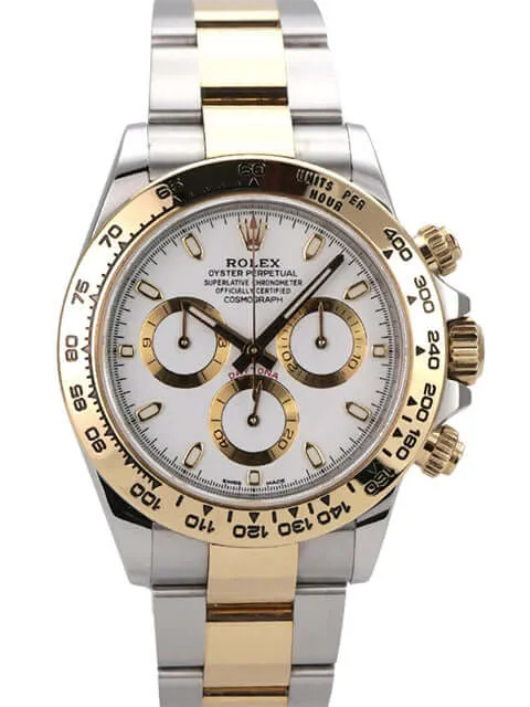Rolex Daytona Edelstahl Gelbgold 116503 Weiss