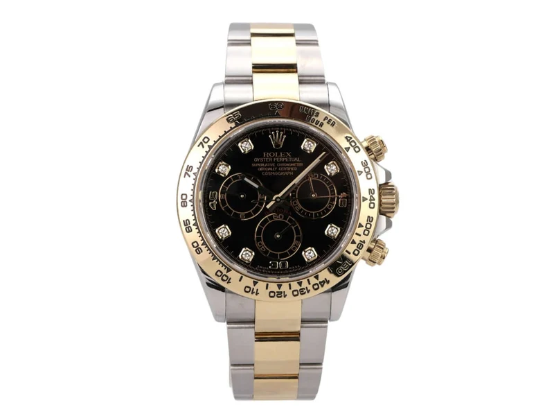 Rolex Daytona Edelstahl Gelbgold 116503 Schwarz Diamant