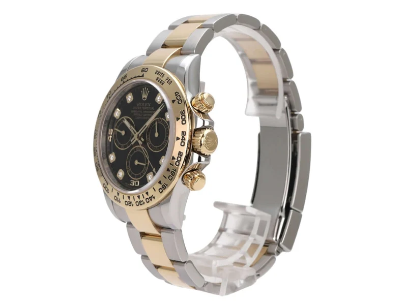 Rolex Daytona Edelstahl Gelbgold 116503 Schwarz Diamant