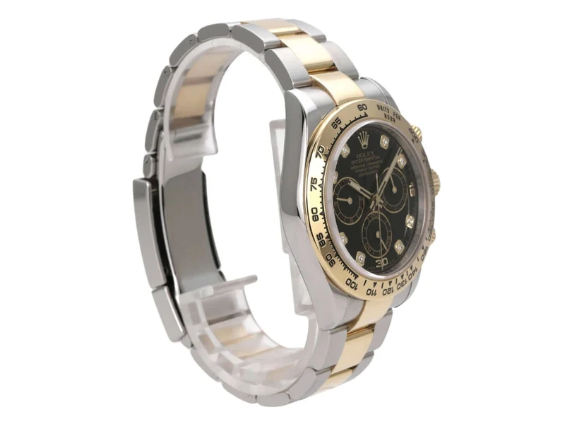 Rolex Daytona Edelstahl Gelbgold 116503 Schwarz Diamant