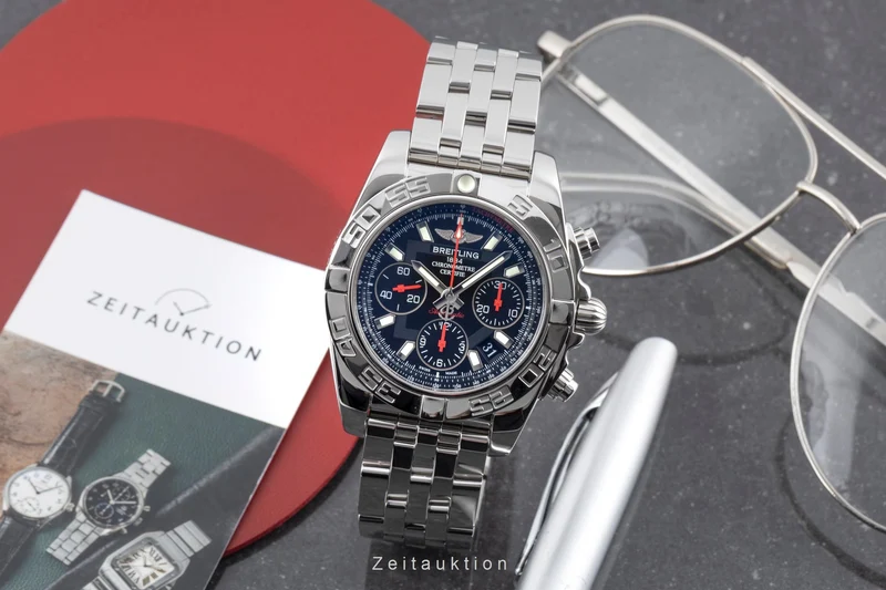 Breitling Chronomat 41 chronograph steel automatic men's watch AB0141 S014BB4PA Limited [2605550]