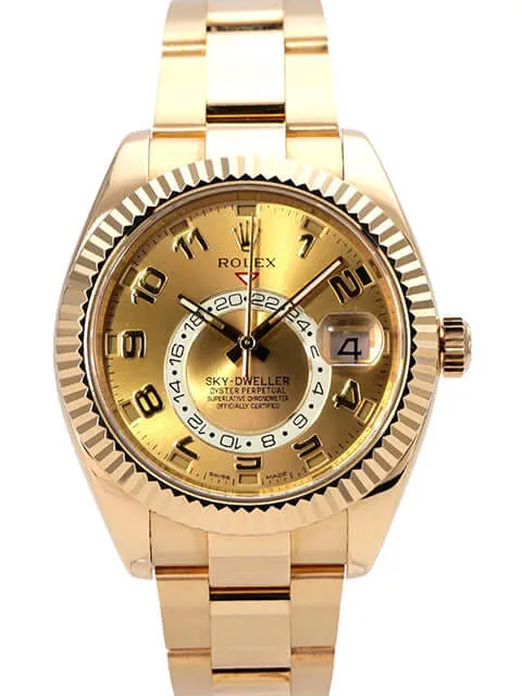 Rolex Sky-Dweller 326938 Gelbgold Champagnerfarben
