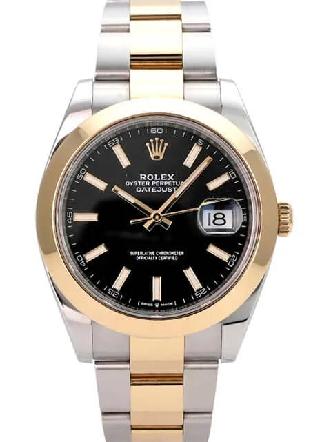 Rolex Datejust 41 Edelstahl Gelbgold 126303 Schwarz