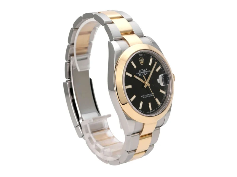 Rolex Datejust 41 Edelstahl Gelbgold 126303 Schwarz