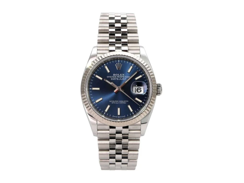Rolex Datejust 36 Oystersteel Weißgold 126234 Blau Jubile-Band