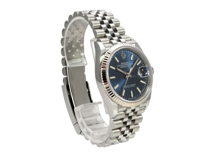 Rolex Datejust 36 Oystersteel Weißgold 126234 Blau Jubile-Band