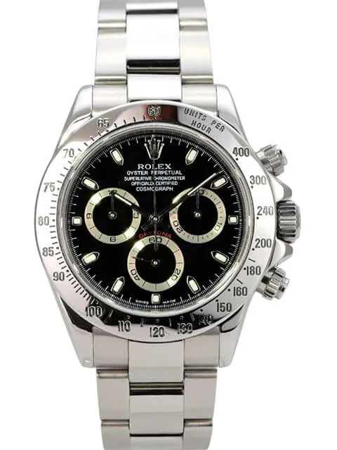 Rolex Daytona Edelstahl 116520 Schwarz