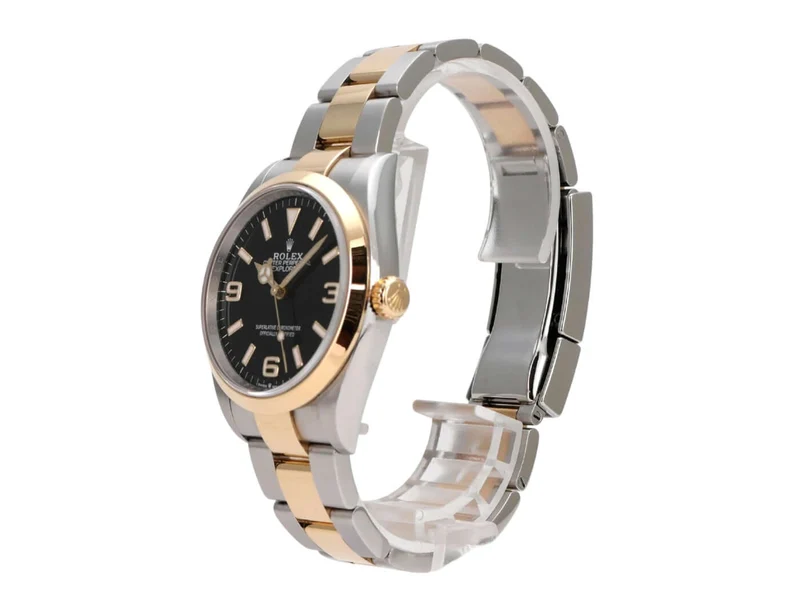 Rolex Explorer 36 Edelstahl Gelbgold 124273