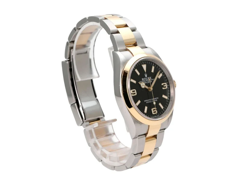 Rolex Explorer 36 Edelstahl Gelbgold 124273