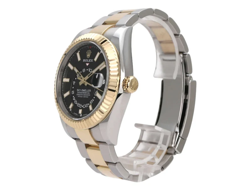 Rolex Sky-Dweller Edelstahl Gelbgold 326933 Schwarz