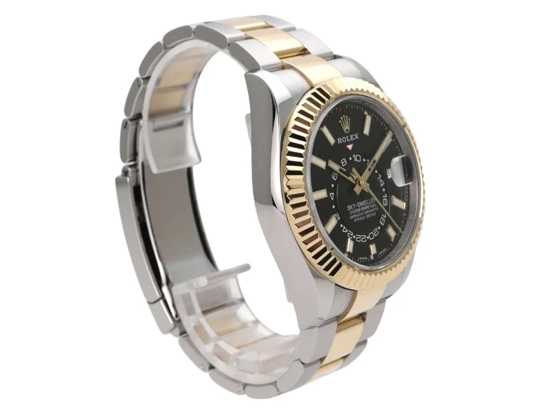 Rolex Sky-Dweller Edelstahl Gelbgold 326933 Schwarz