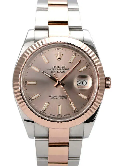 Rolex Datejust 41 Edelstahl Everose-Gold 126331 Sundust