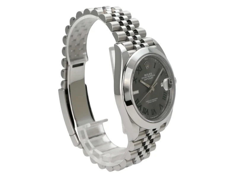 Rolex Datejust 41 Edelstahl 126300 Rhodium Römisch Jubile-Band