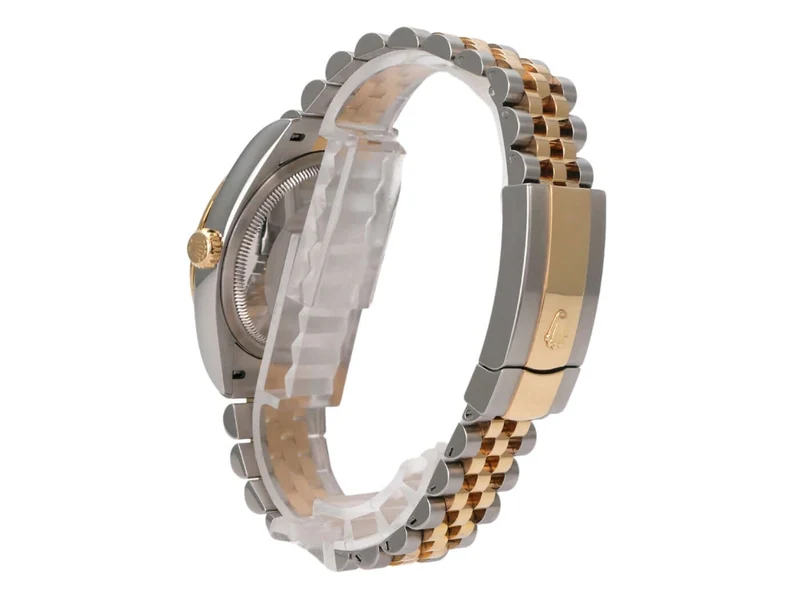 Rolex Datejust 36 Oystersteel / Gelbgold Ref. 126233 Schwarz Diamant Jubile-Band
