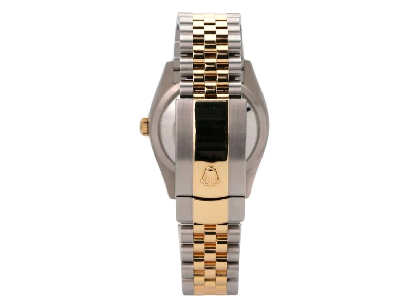Rolex Datejust 36 Oystersteel / Gelbgold Ref. 126233 Schwarz Diamant Jubile-Band