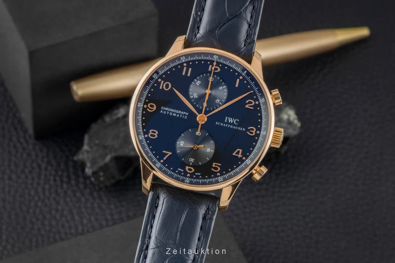 IWC Portugieser chronograph 18 ct gold automatic men's watch IW371415 LP: 25400EUR [2605777]