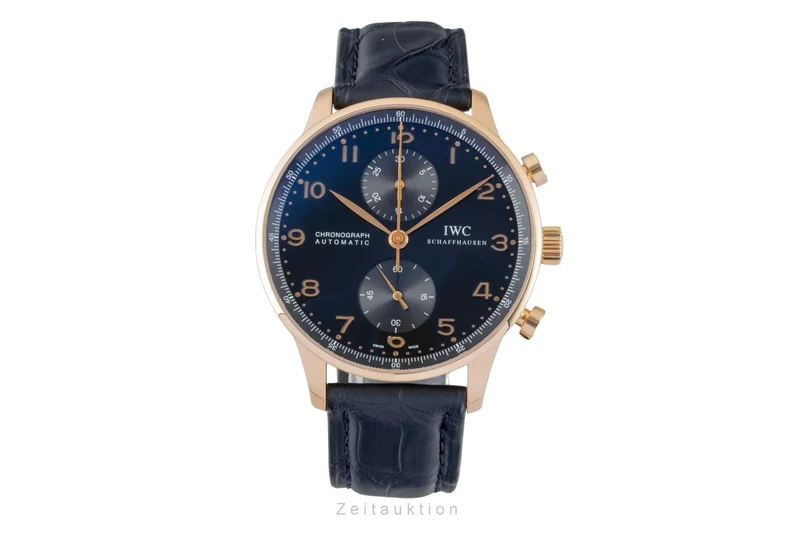 IWC Portugieser chronograph 18 ct gold automatic men's watch IW371415 LP: 25400EUR [2605777]