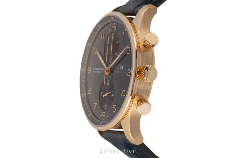 IWC Portugieser chronograph 18 ct gold automatic men's watch IW371415 LP: 25400EUR [2605777]