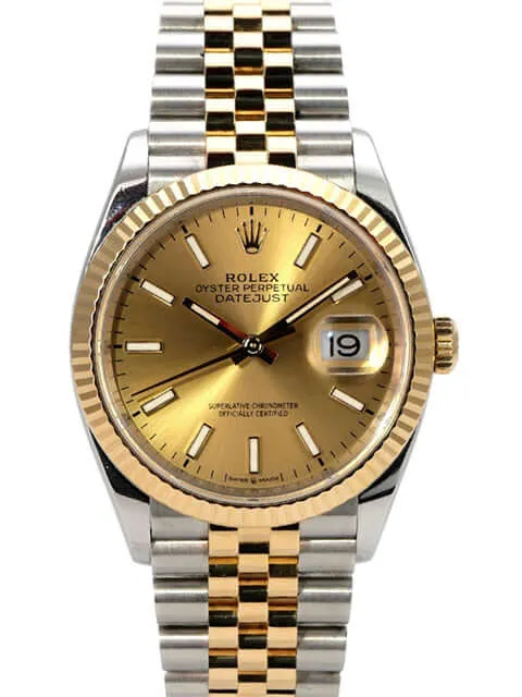 Rolex Datejust 36 126233 Champagner Jubile-Band