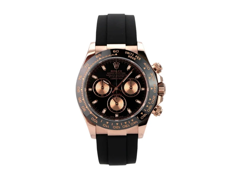 Rolex Daytona 116515LN Everose-Gold Oysterflex Schwarz