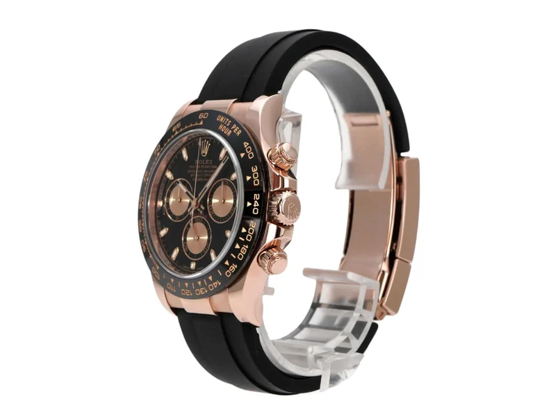 Rolex Daytona 116515LN Everose-Gold Oysterflex Schwarz