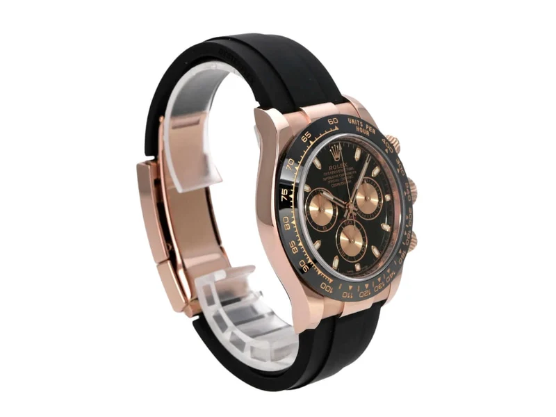 Rolex Daytona 116515LN Everose-Gold Oysterflex Schwarz